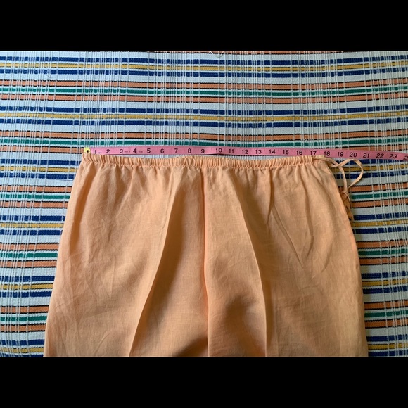 Plus size wide leg linen capris - Picture 5 of 8